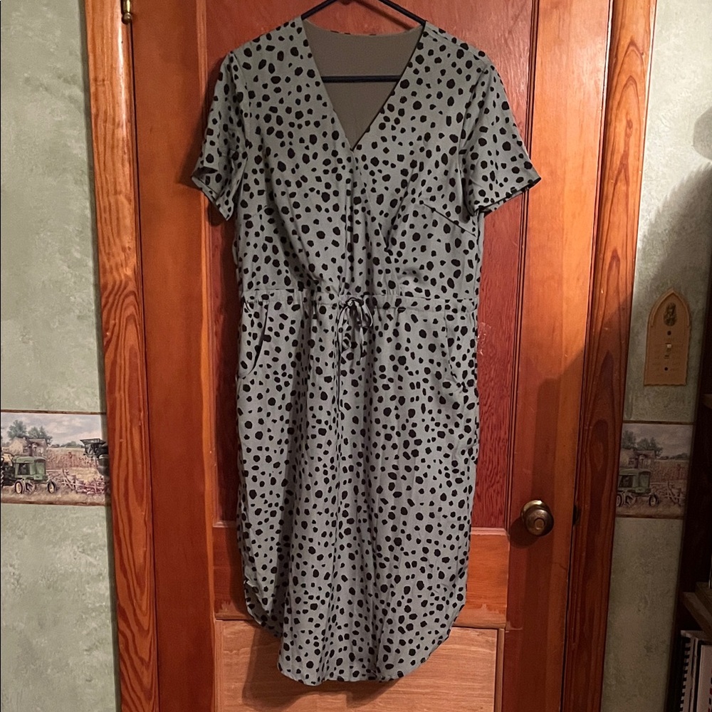 Polka Dot V-Neck Dress